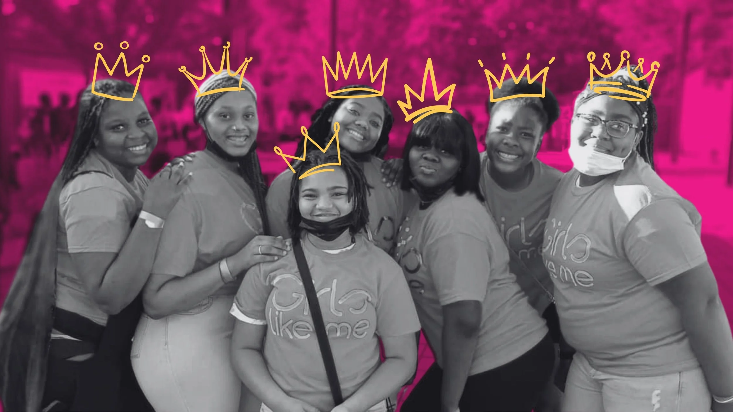 Girls a part of the Girls Like Me program smiling