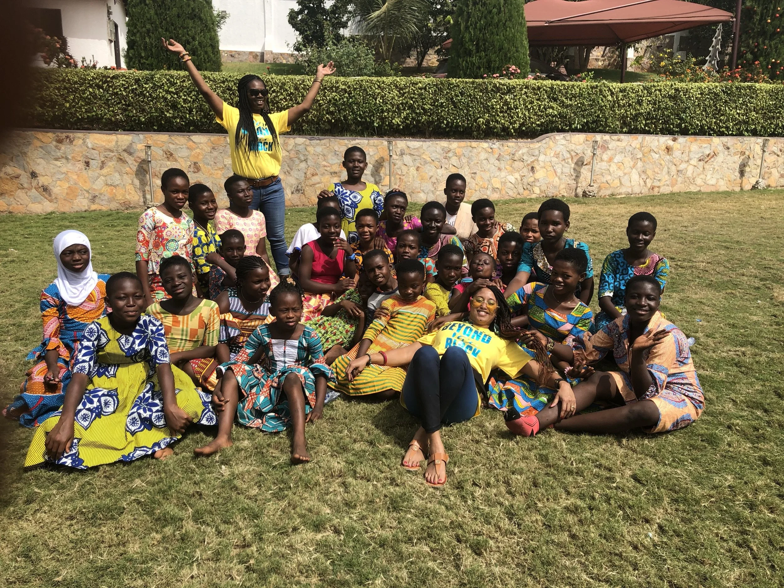 Girls Like Me leadership with children in Ghana.