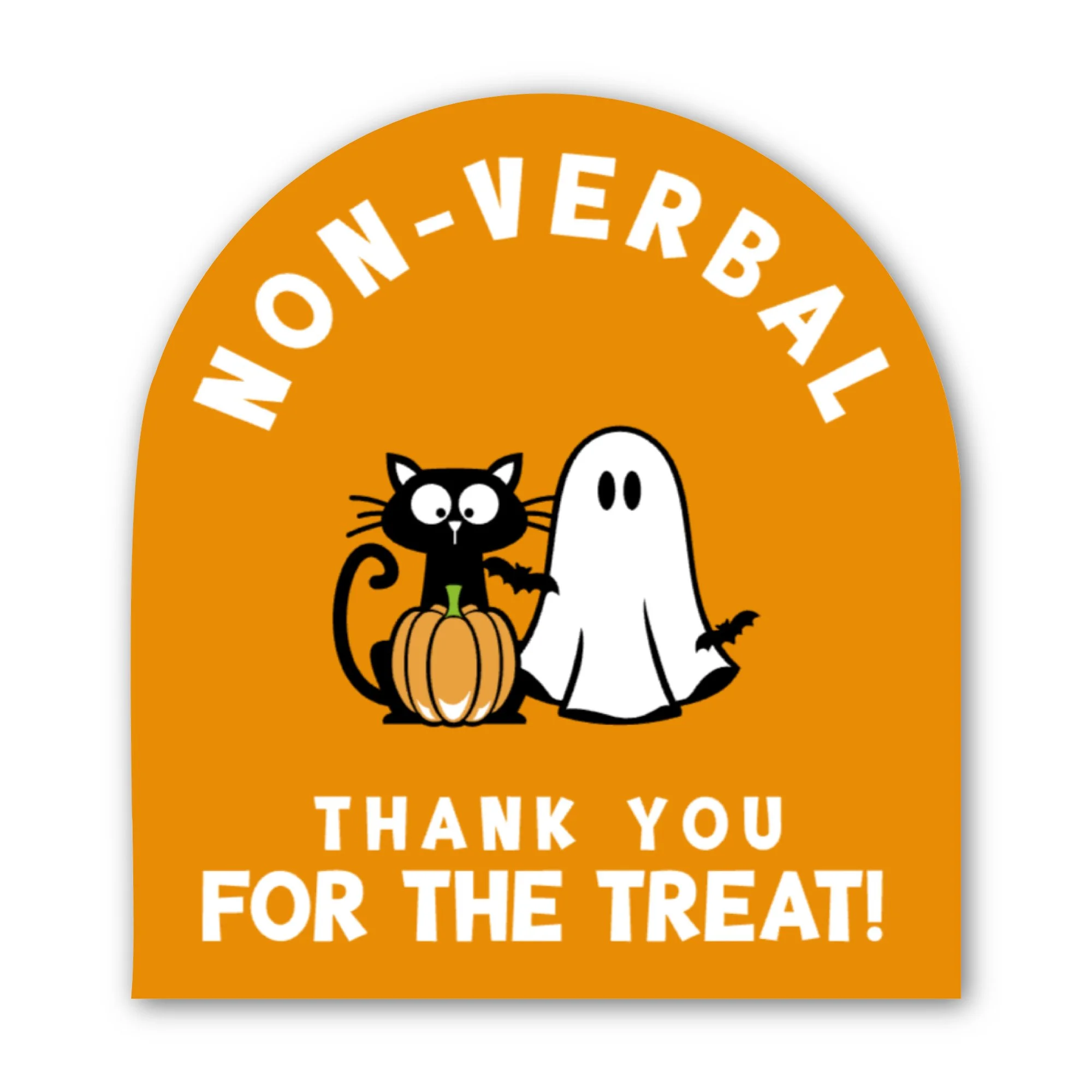 Non-Verbal Trick-Or-Treat Sticker