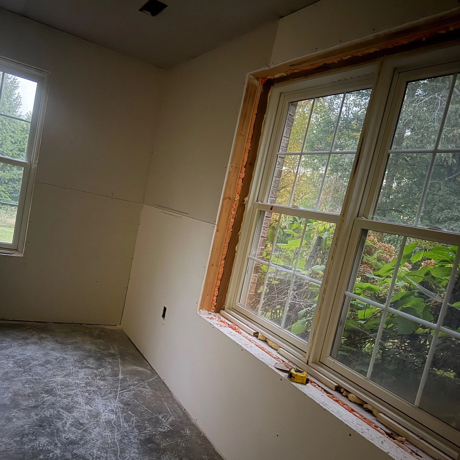 Stusio window ongoing renovation