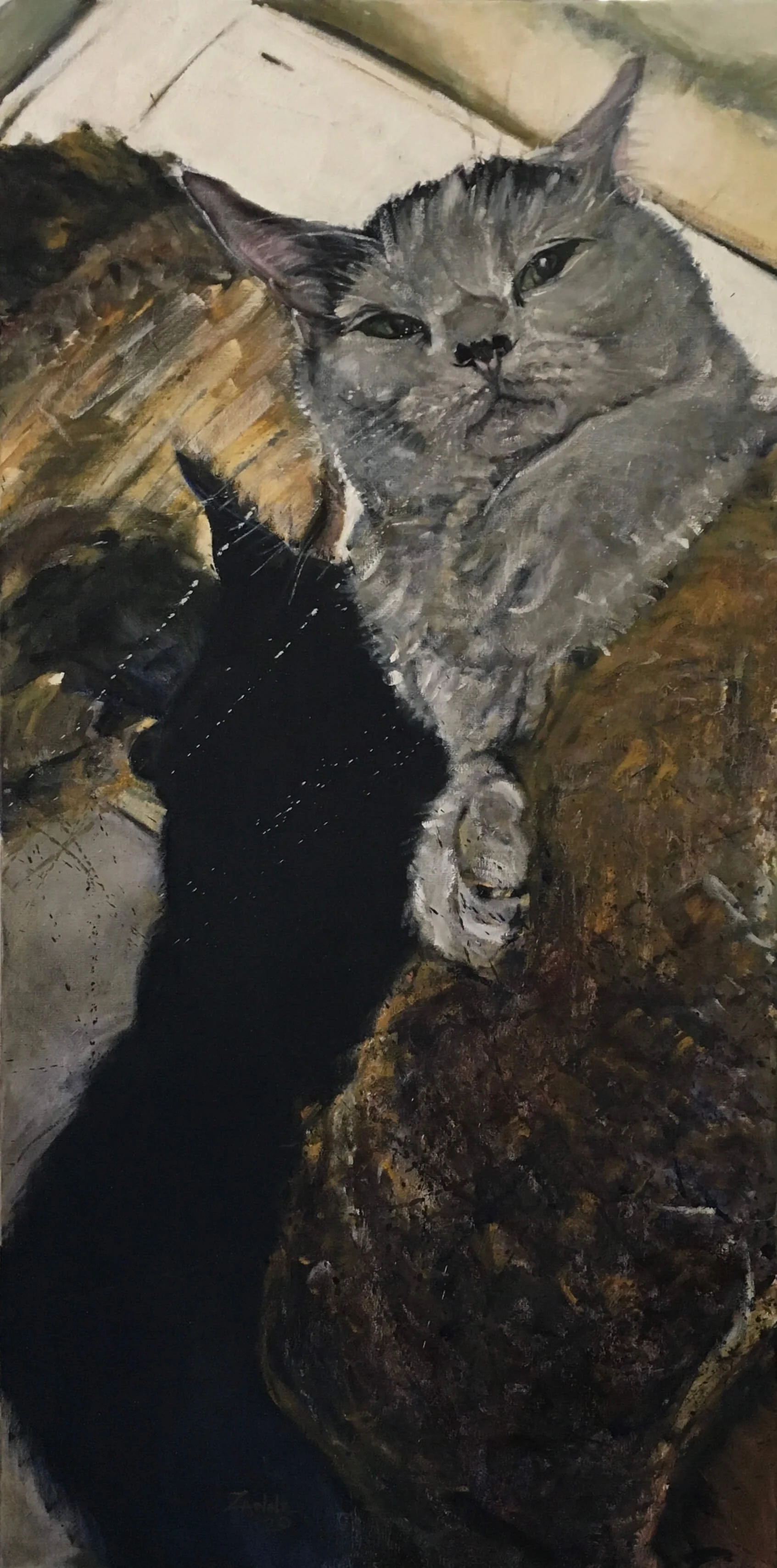 “Hard Love” oil on canvas gallery wrap. 40inx20in.