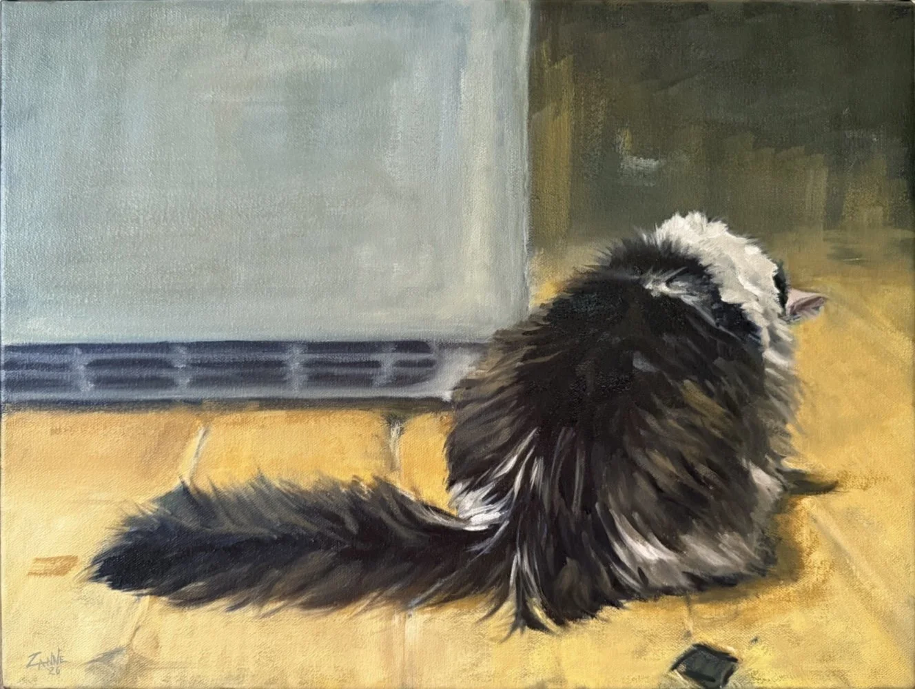 "A Hush Falls" oil on canvas gallery wrap. 12inx16in.