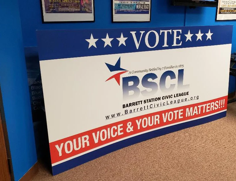 4x8 foot Custom Heavy-Duty Coroplast Sign – Political Campaign & Election Signage Printed in Houston, TX
