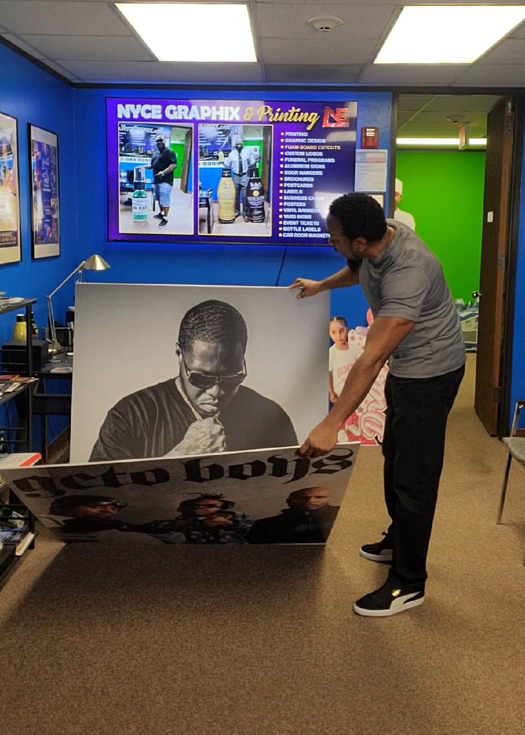 5x5 foot Custom Foam Board Wall Prints – Nightclub & Venue Interior Display Printed in Houston, TX