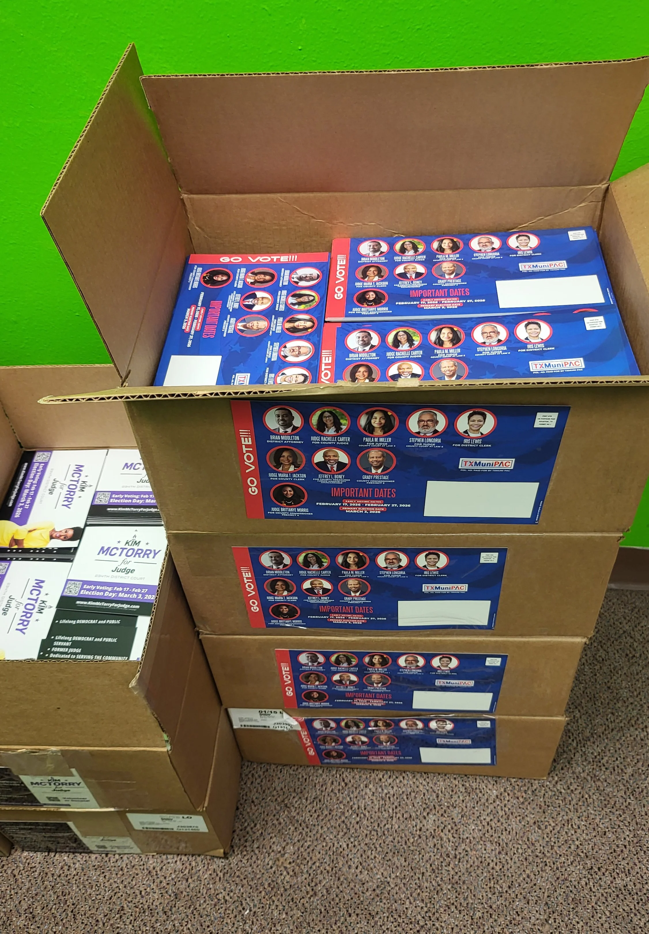 12"x6" Postcard / Political Campaign Flyers – Commercial Production Printed in Houston, TX