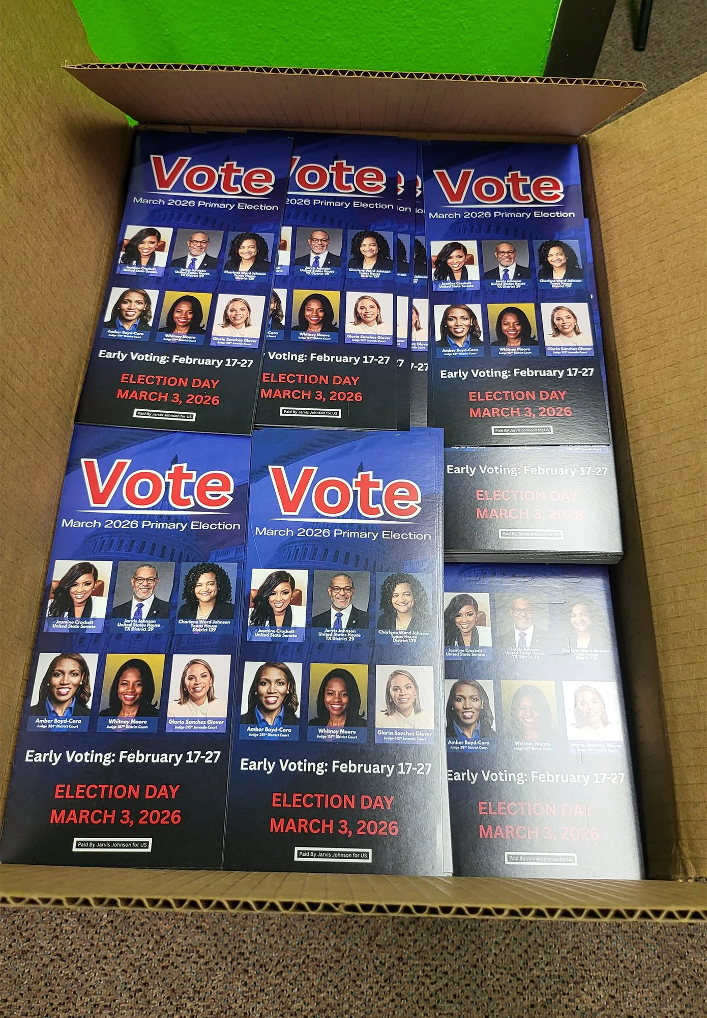 4"x9" Political Campaign Rack Cards – Full Color Election Handouts Printed in Houston, TX