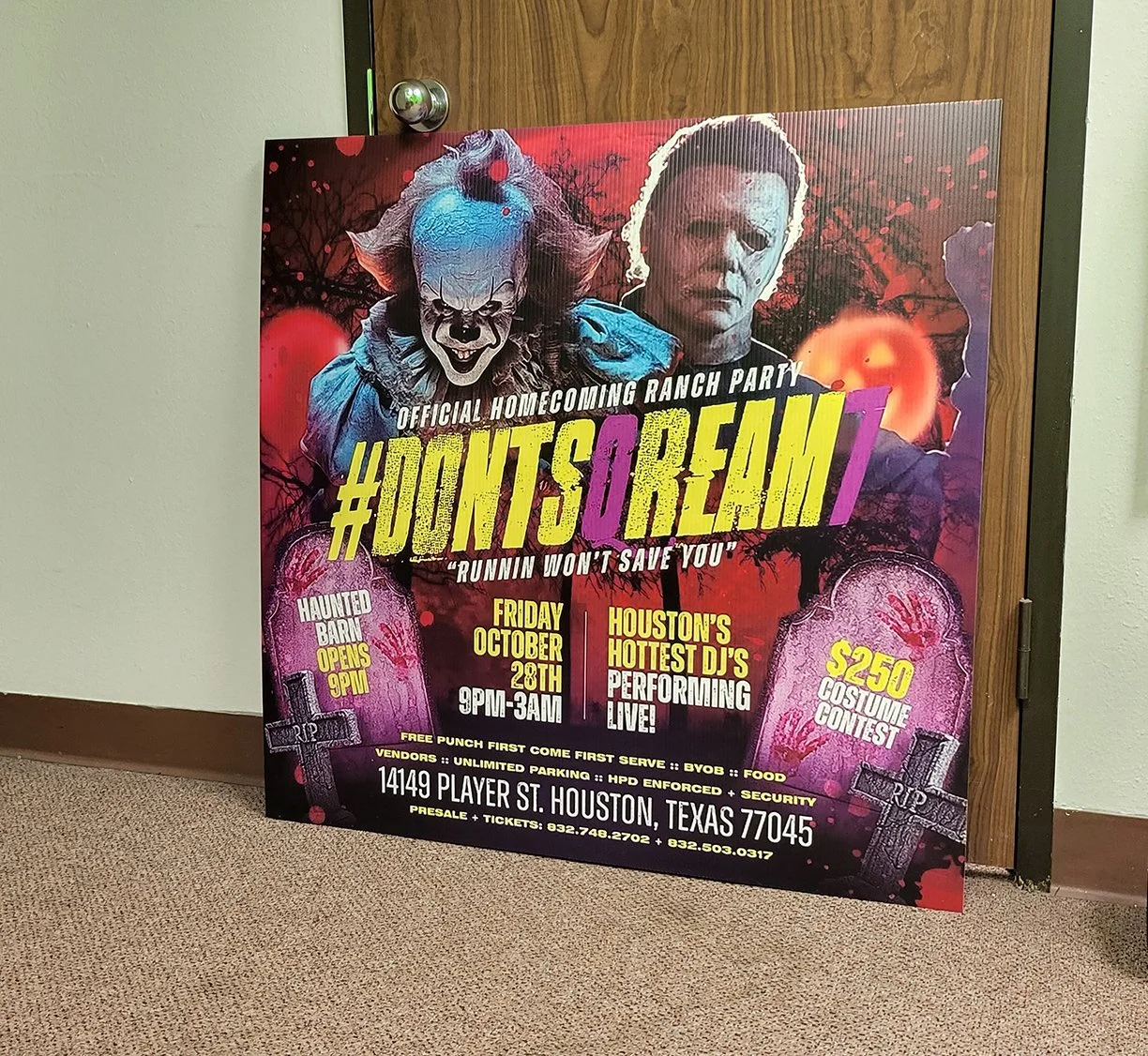 3x3 foot Foam Board – Club & Event Promotional Foam Board Poster Printed in Houston, TX