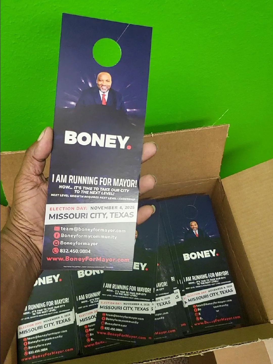 4"x11" Door Hangers – Political Campaign & Local Marketing Prints Printed in Houston, TX