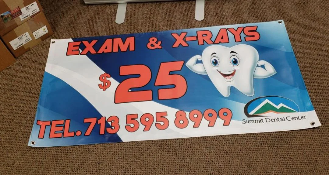 5x3 foot Commercial Vinyl Banner – Healthcare & Storefront Promotional Signage Printed in Houston, TX