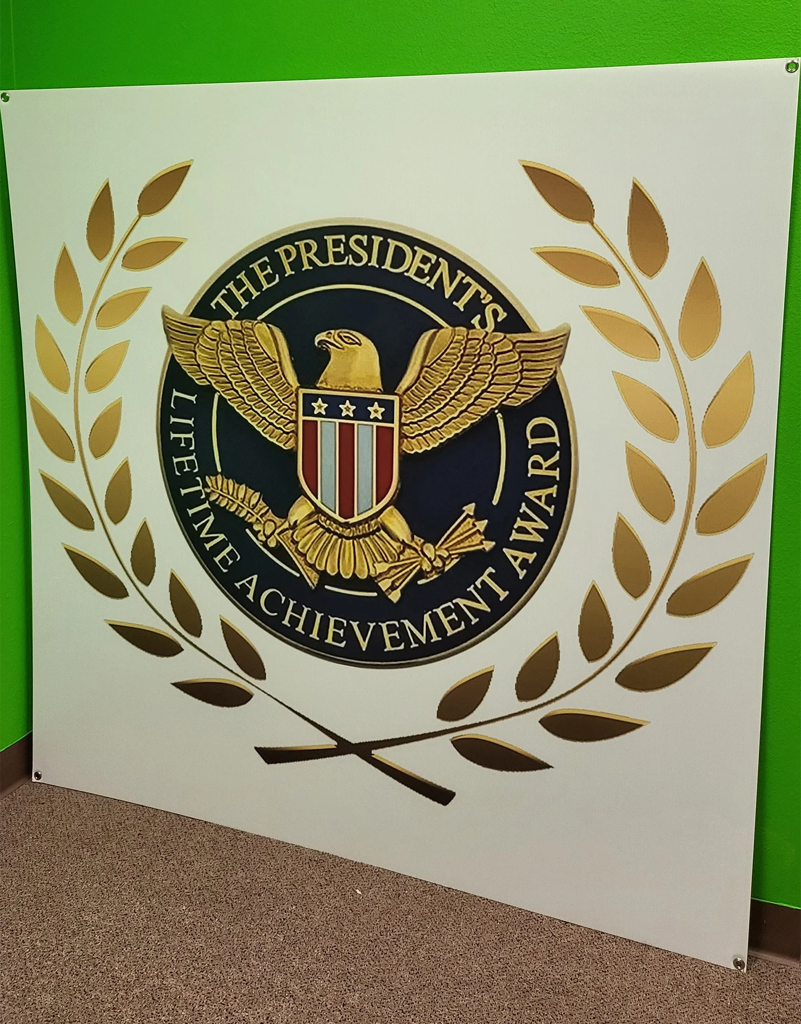 5x5 foot Custom Coroplast Sign with Grommets – Award & Achievement Ceremony Signage Printed in Houston, TX