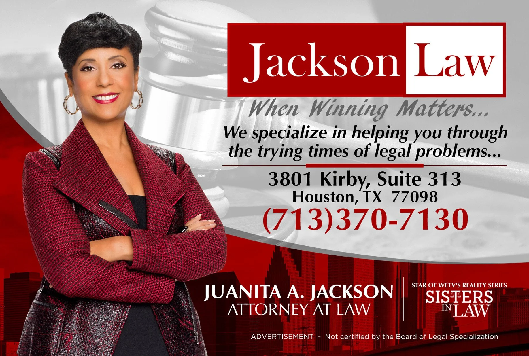 Custom 4x6 Promotional Flyer Graphic Design – Law Firm & Legal Services Advertising in Houston, TX