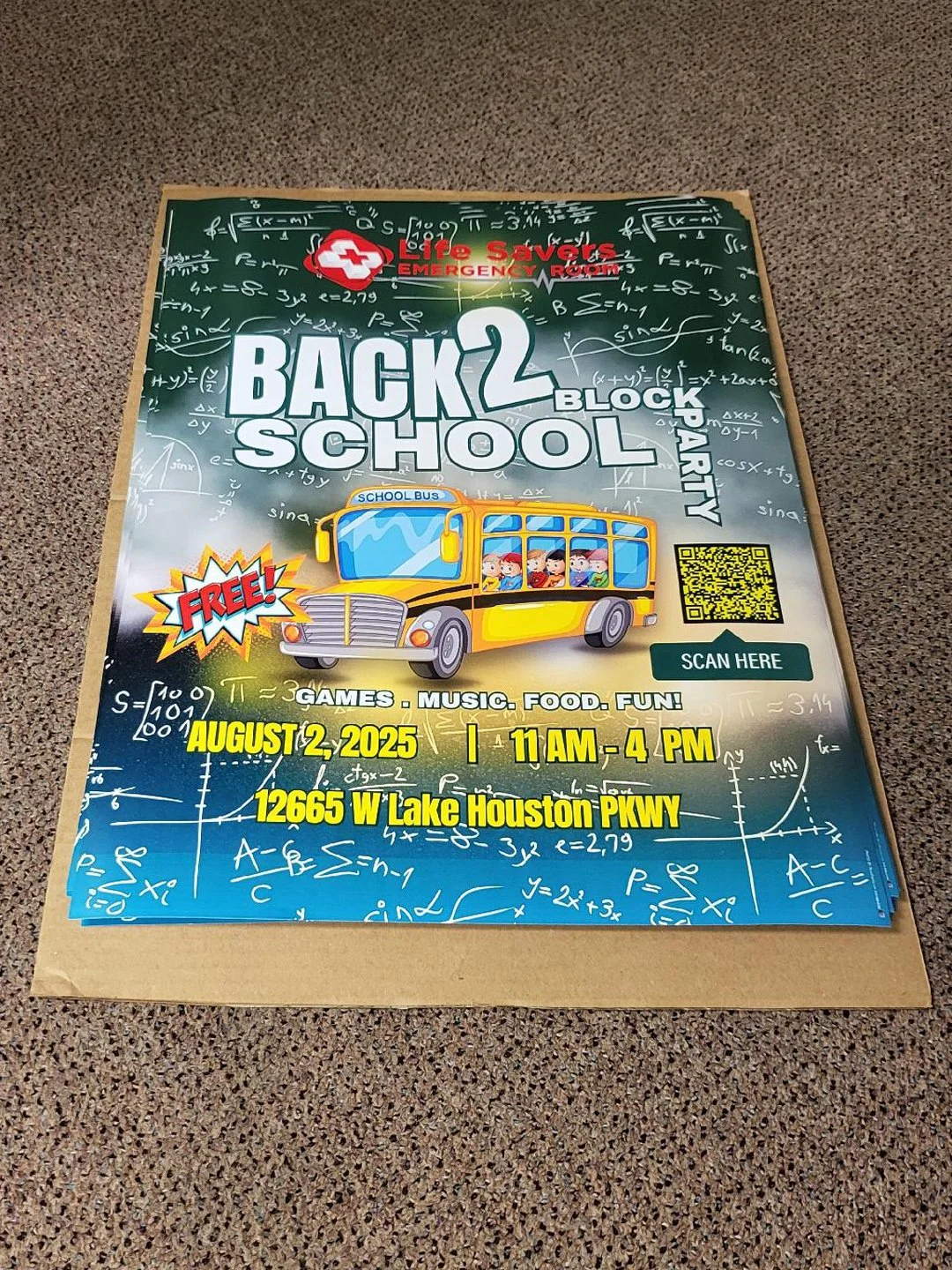18"x24" Posters – Back to School Drive Posters Printed in Houston, TX