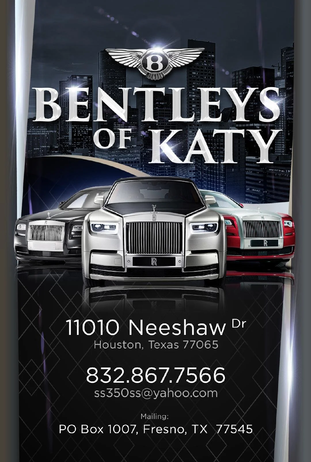 Custom 4x6 Flyer Graphic Design – Luxury Automotive Marketing design in Houston, TX