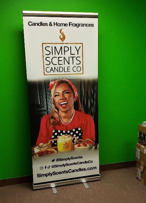 33.5"x80" Retractable Banner – Retail Brand & Vendor Expo Display Printed in Houston, TX