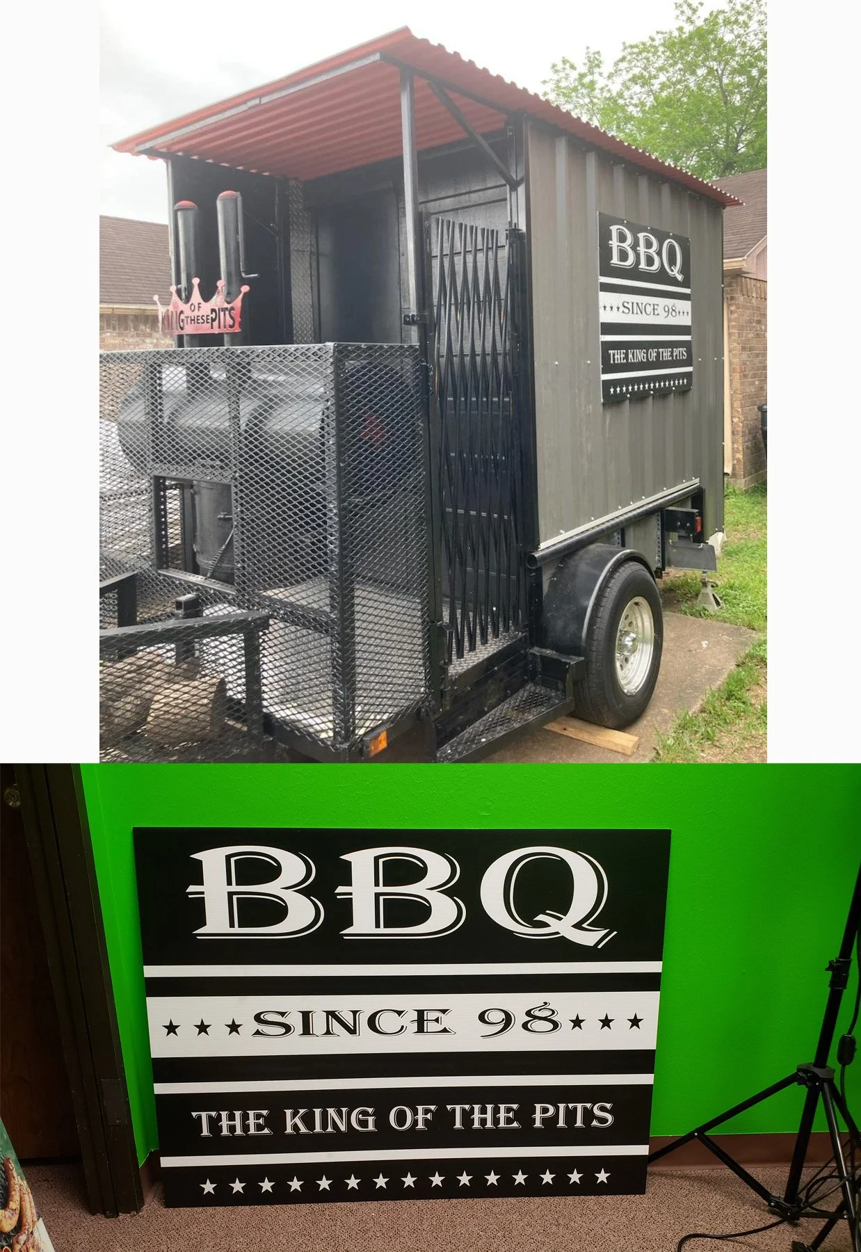 18"x24" Custom Coroplast Outdoor Sign – BBQ Food Truck Advertising Printed in Houston, TX