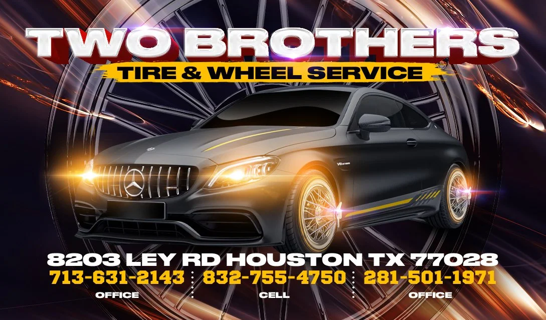Custom Business Card Graphic Design – Auto Shop & Tire Center Marketing in Houston, TX