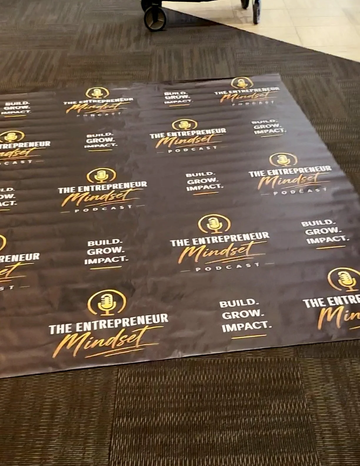 8x8 foot Step and Repeat Banner - Photo Backdrop – VIP Event & Corporate Branding Banner Printed in Houston, TX