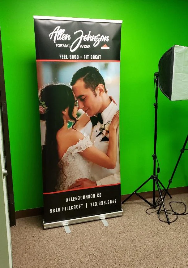 33.5"x80" Retractable Banner – Wedding & Special Event Display Printed in Houston, TX