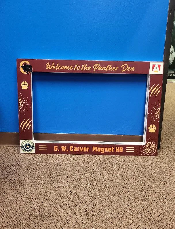 3x2 foot Custom Selfie Picture Frame Prop (1/2" Heavy-Duty Foam Board) – School & Event Photo Prop Printed in Houston, TX