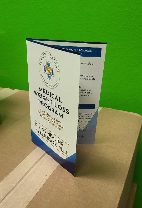 8.5"x11" Bi-Fold Brochures – Medical & Wellness Business Handouts Printed in Houston, TX