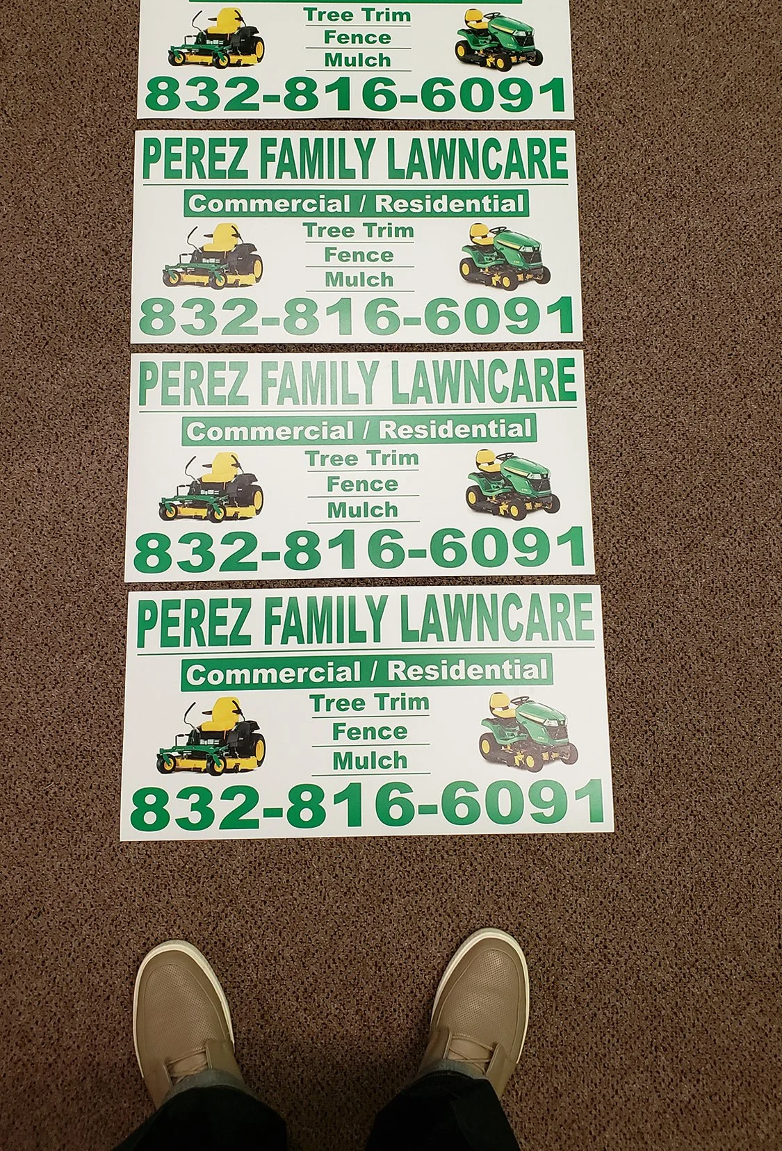 24"x12" Car Door Magnets – Lawn Care & Landscaping Vehicle Signs Printed in Houston, TX