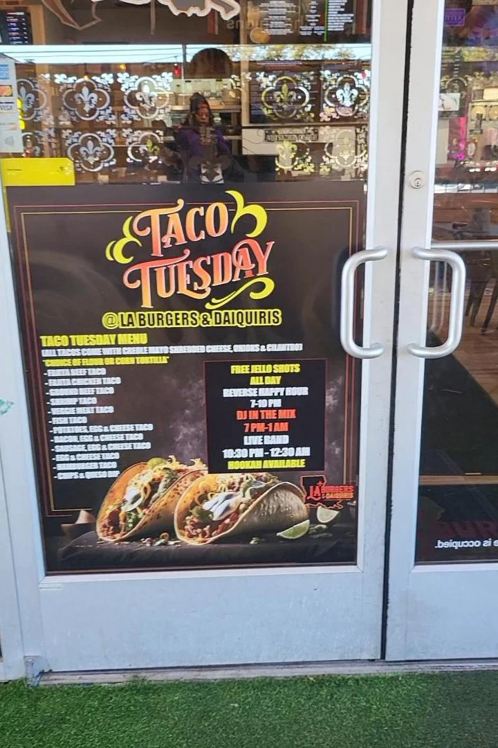 Restaurant Glass Door Vinyl Graphic Installation – Commercial Storefront Signage in Houston, TX