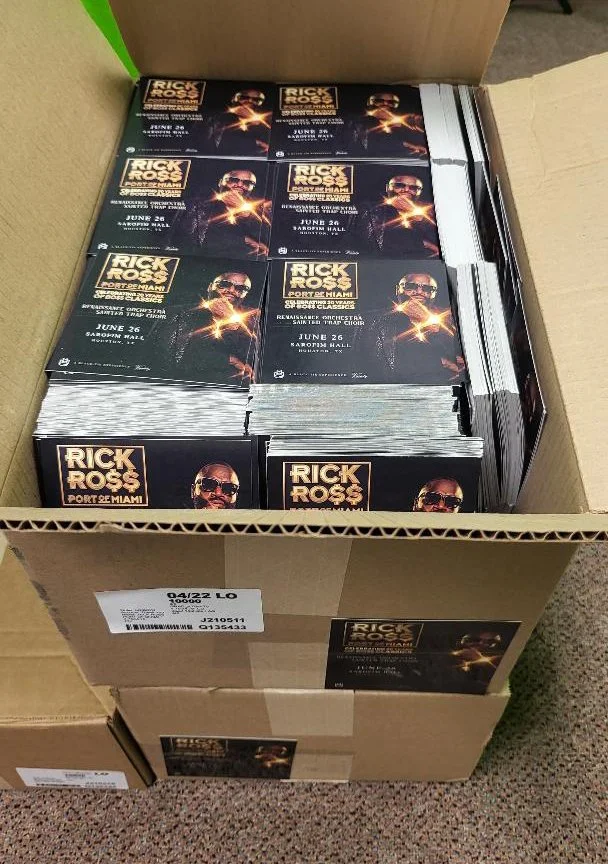 4.75"x4.75" Concert & Event Postcards / Flyers – Bulk Full Color Promotional Prints Printed in Houston, TX