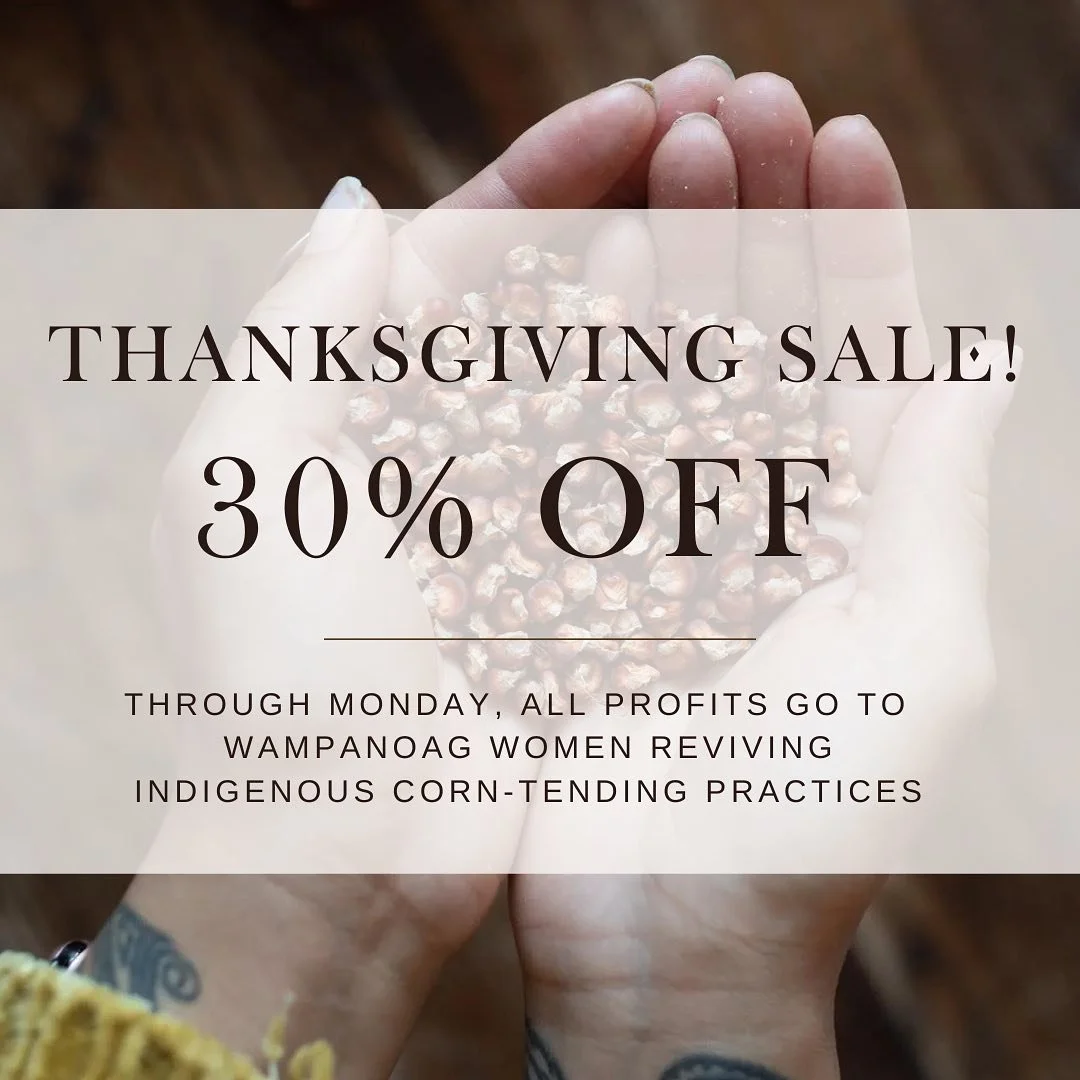 My shop of intentionally crafted jewelry with garden-grown corn gems is having our biggest sale of the year!

While I was thinking about how to use this time of peak consumerism to bring more beauty and healing to the world, I decided to donate all p