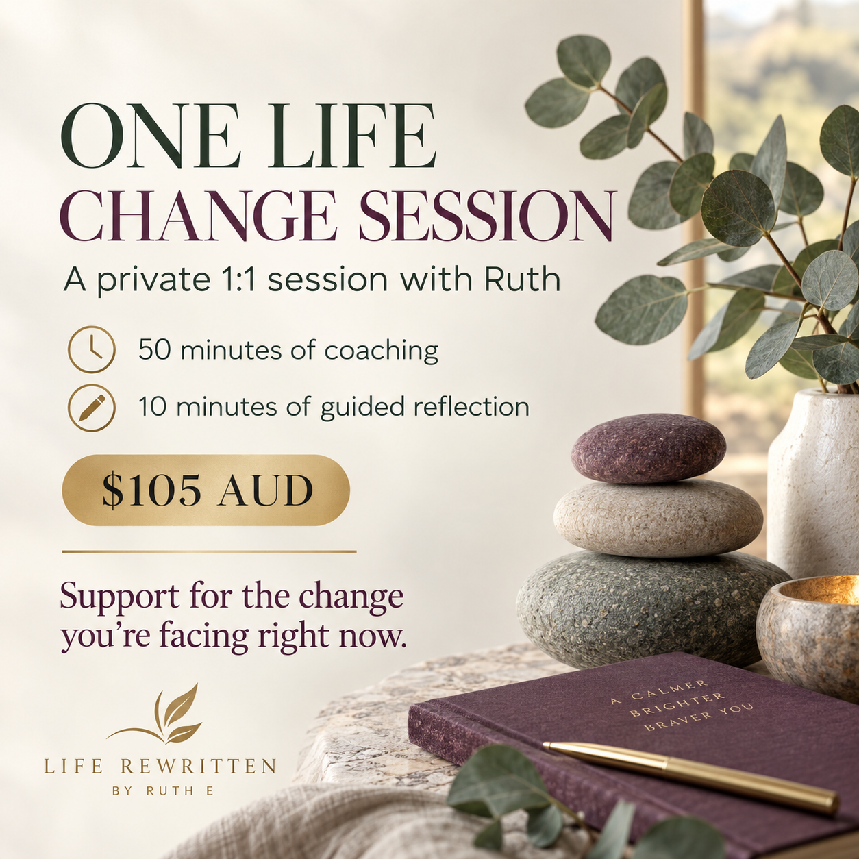 1:1 Coaching Session - 60 minute - One Life Change Session