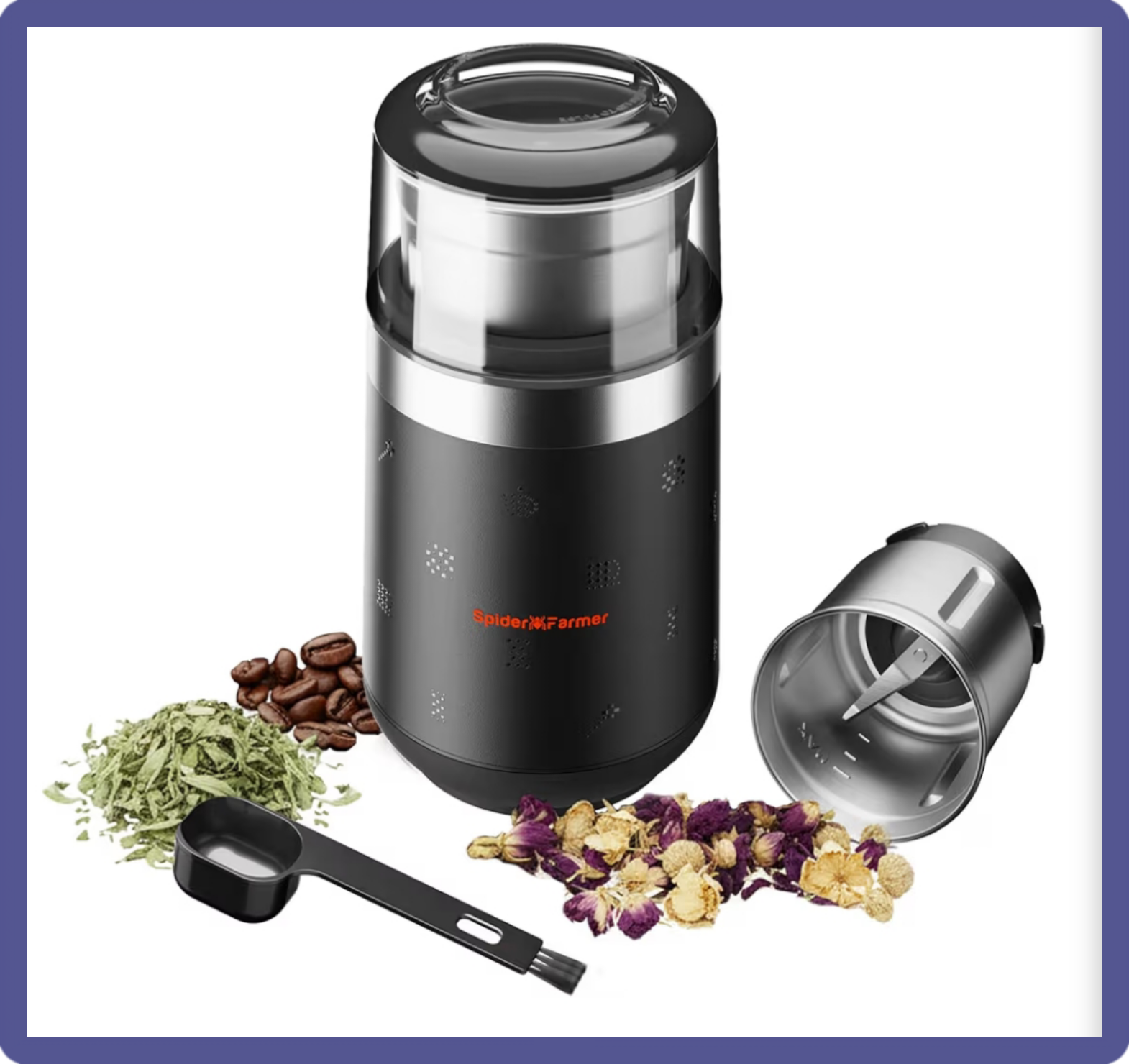 Electric Stainless Steel Grinder: Fine Powder for Food Toppers