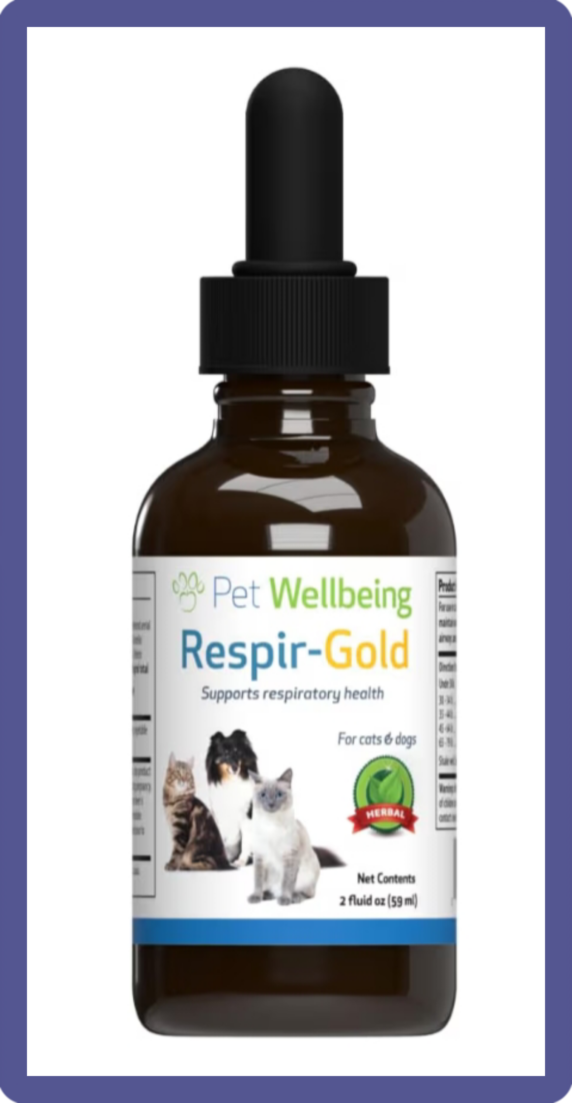 Pet Wellbeing Respir-Gold: Feline Asthma &amp; Deep Cough Support