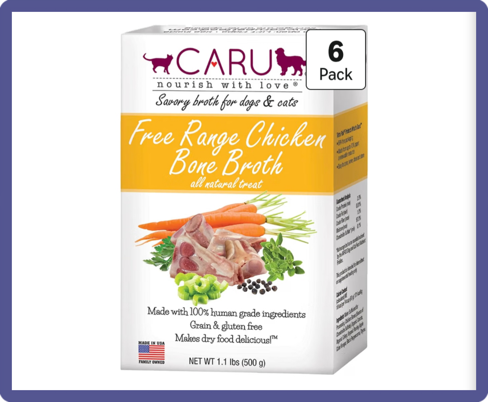 Caru Daily Dish Chicken Broth for Feline Hydration