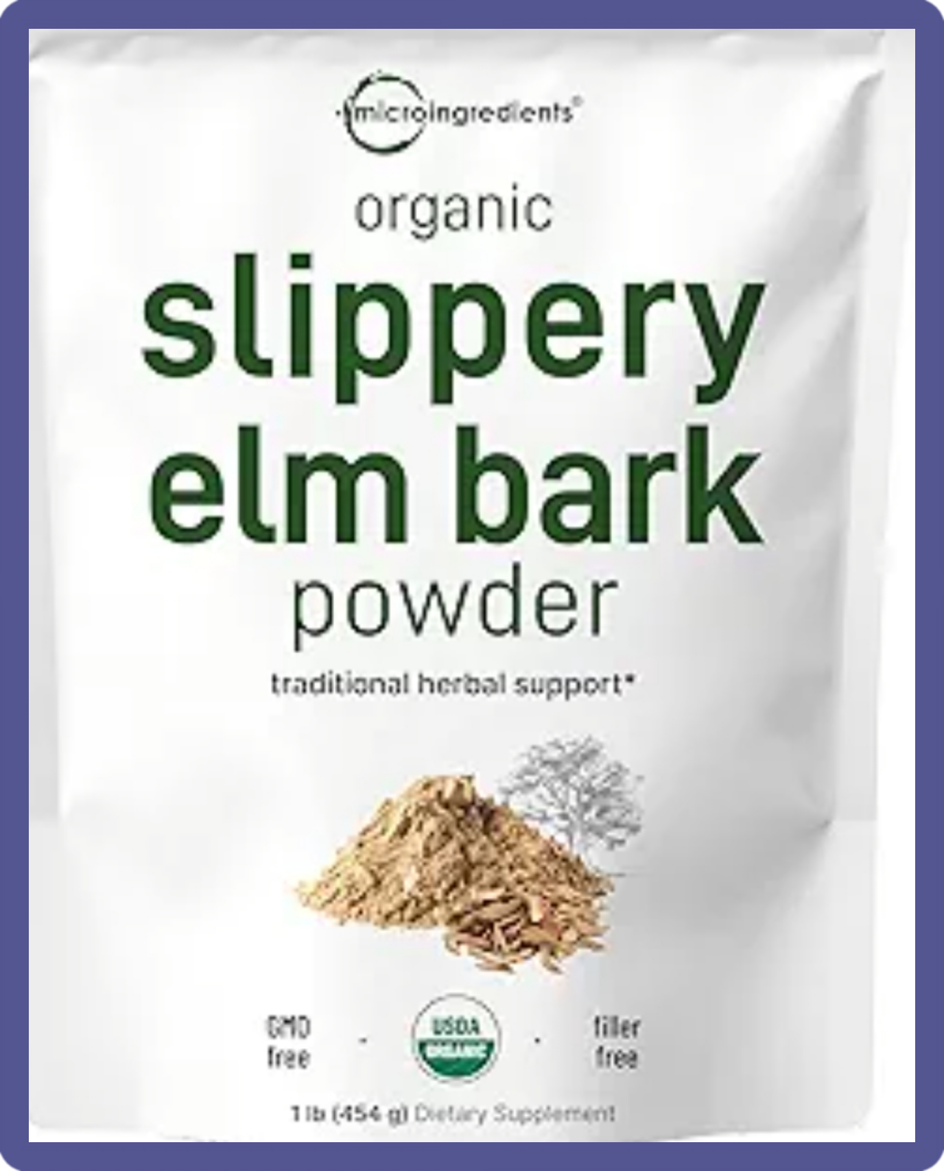 Micro Ingredients Organic Slippery Elm Bark Powder