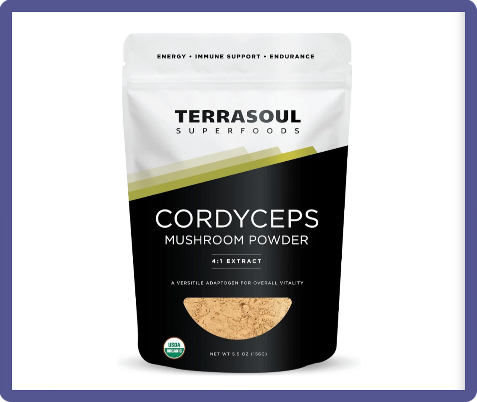 Cordyceps mushroom supplement powder mixed into wet cat food for feline kidney support.