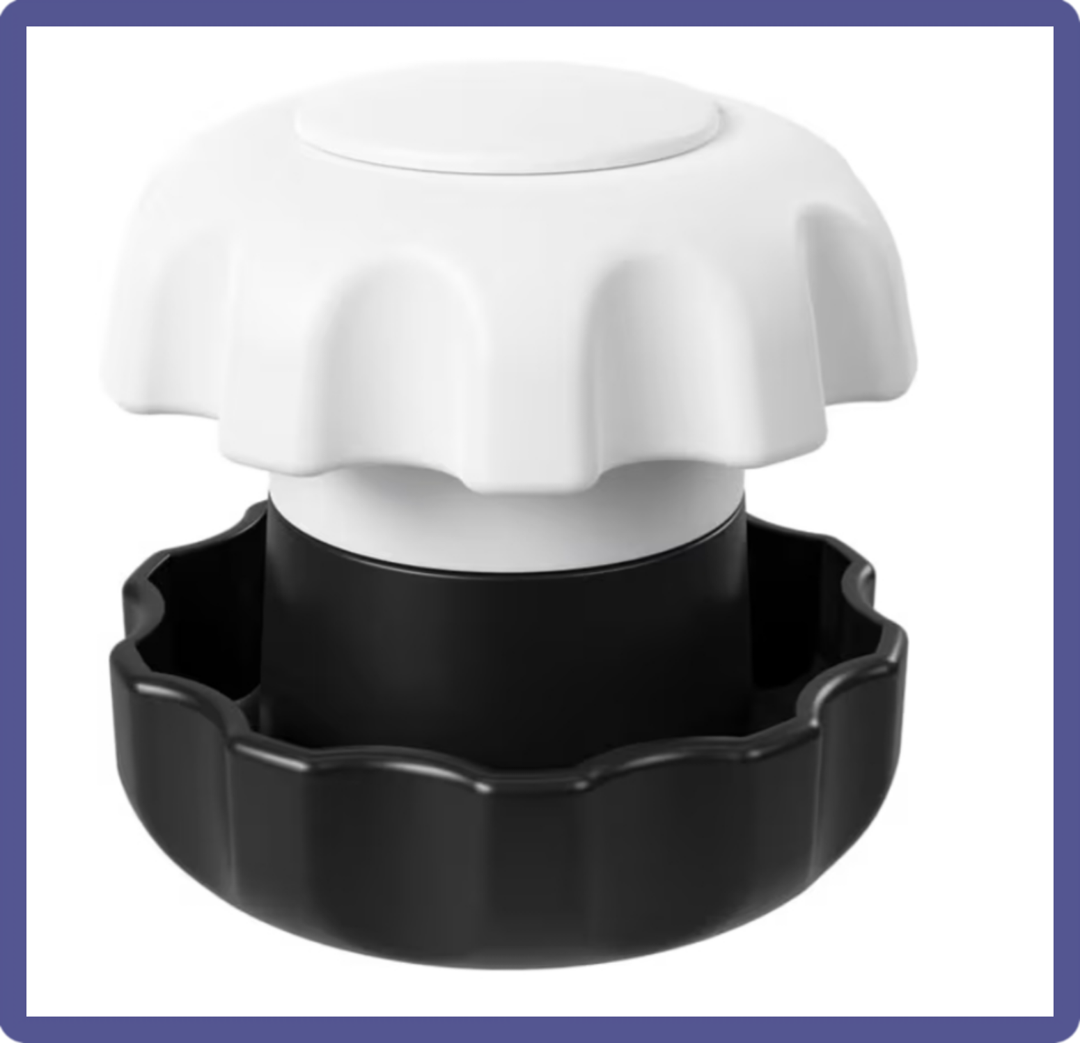 Clear manual twist pill crusher used for preparing pet medications and holistic supplements.