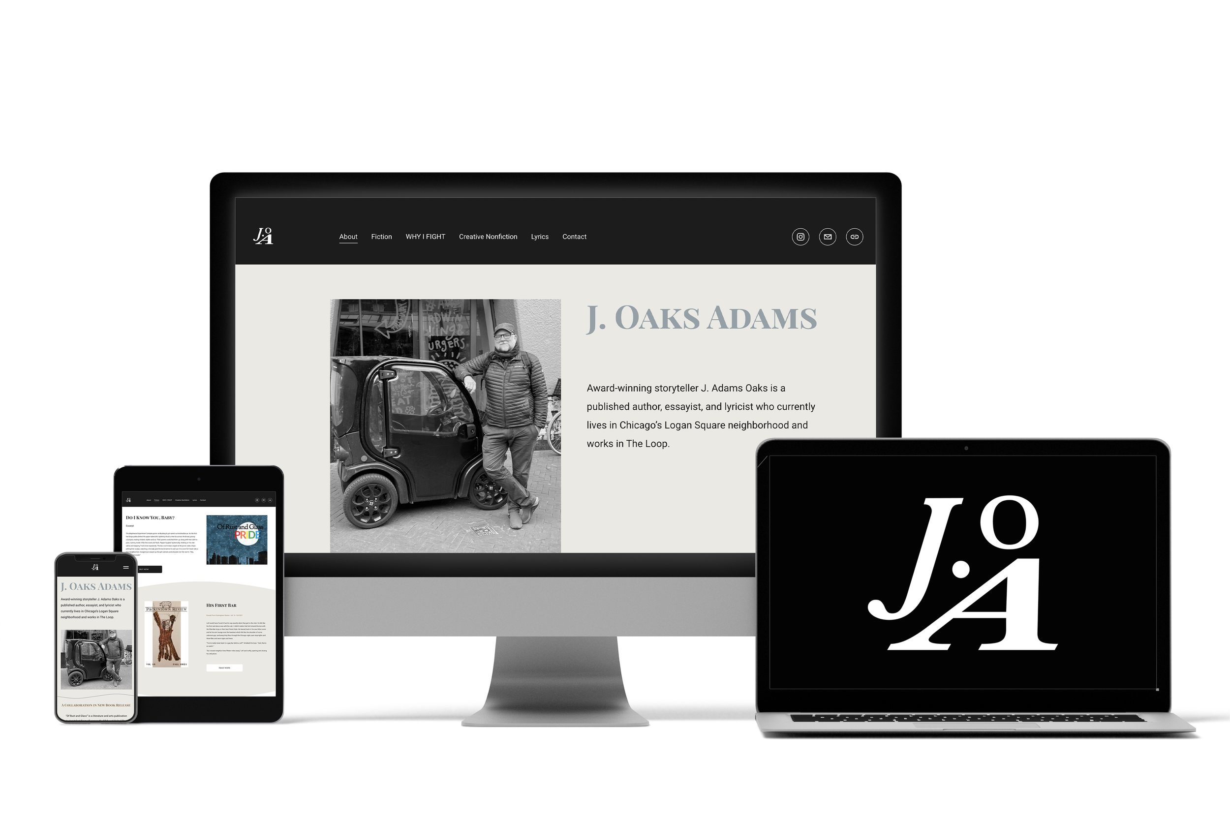 J. Oaks Adams UX/UI + Brand Identity