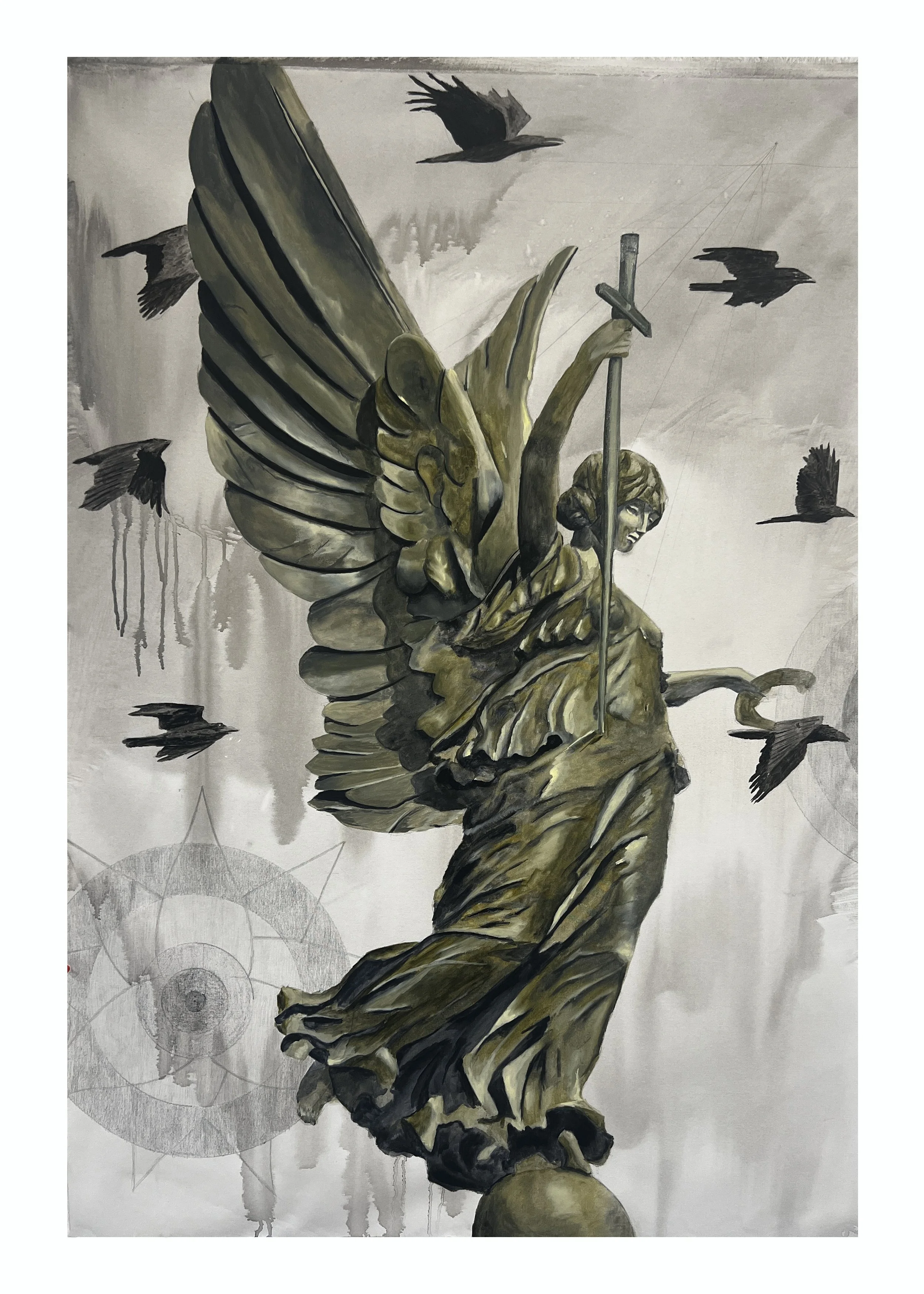 The Cyclical Nature of Time II
55'' x 32''
Oil and Graphite on Canvas
2025