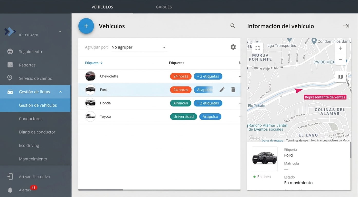 Plataforma en linea de GPS
