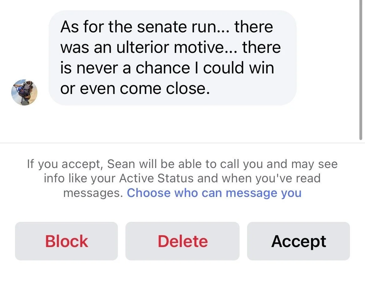 BOMBSHELL: Sean Buckner Admits Senate Run Was For “Ulterior Motives”