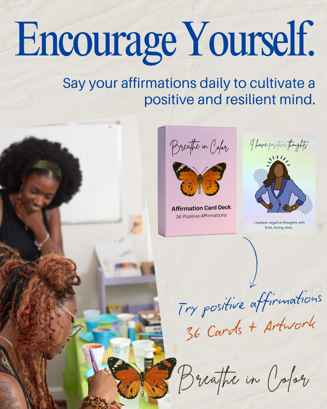 The Breathe in Color Positive Affirmation Cards