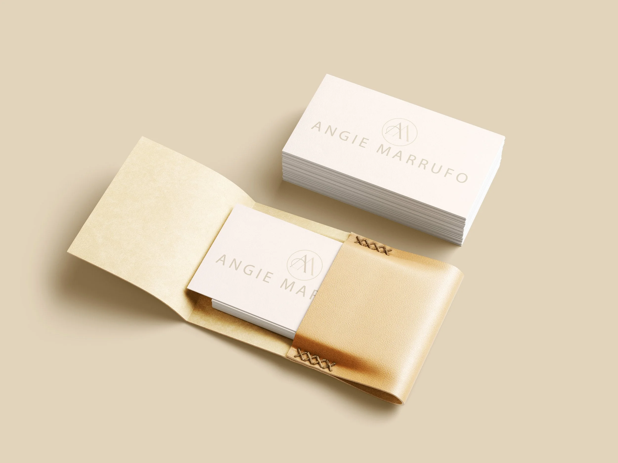 Business Cards & Leather Card Holder - AngieMarrufo.jpg