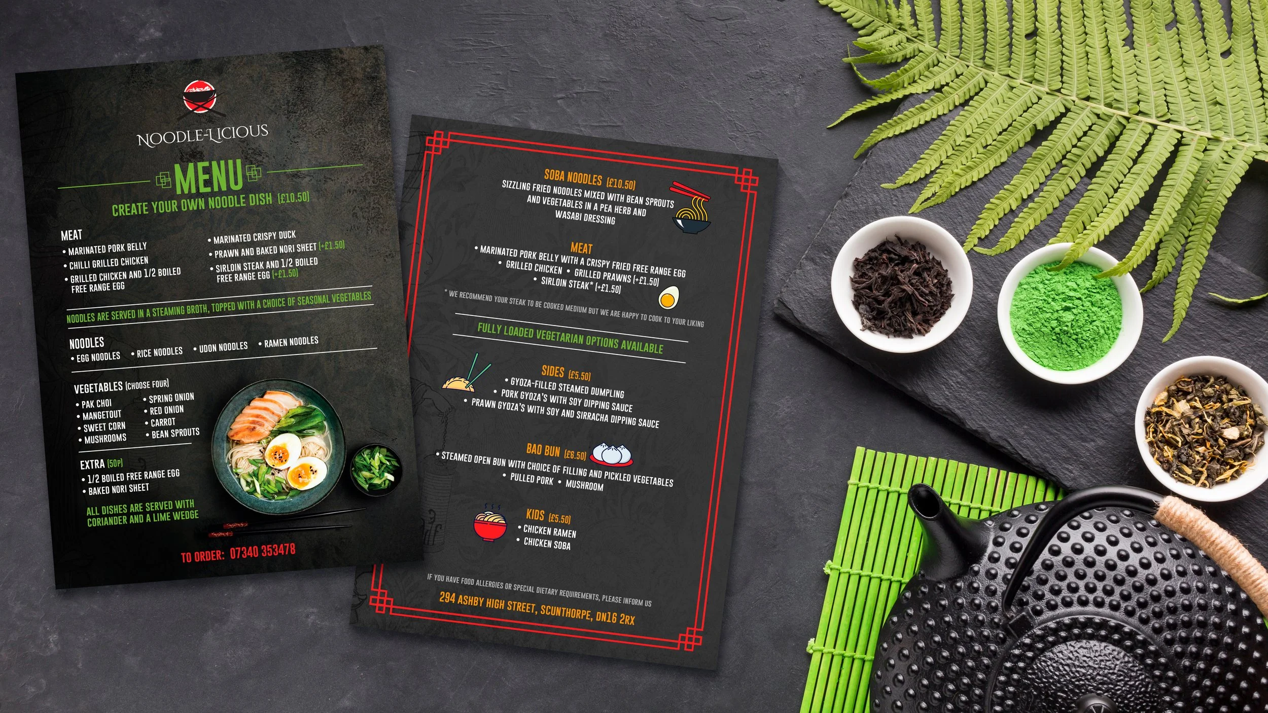Noodlelicious Menu