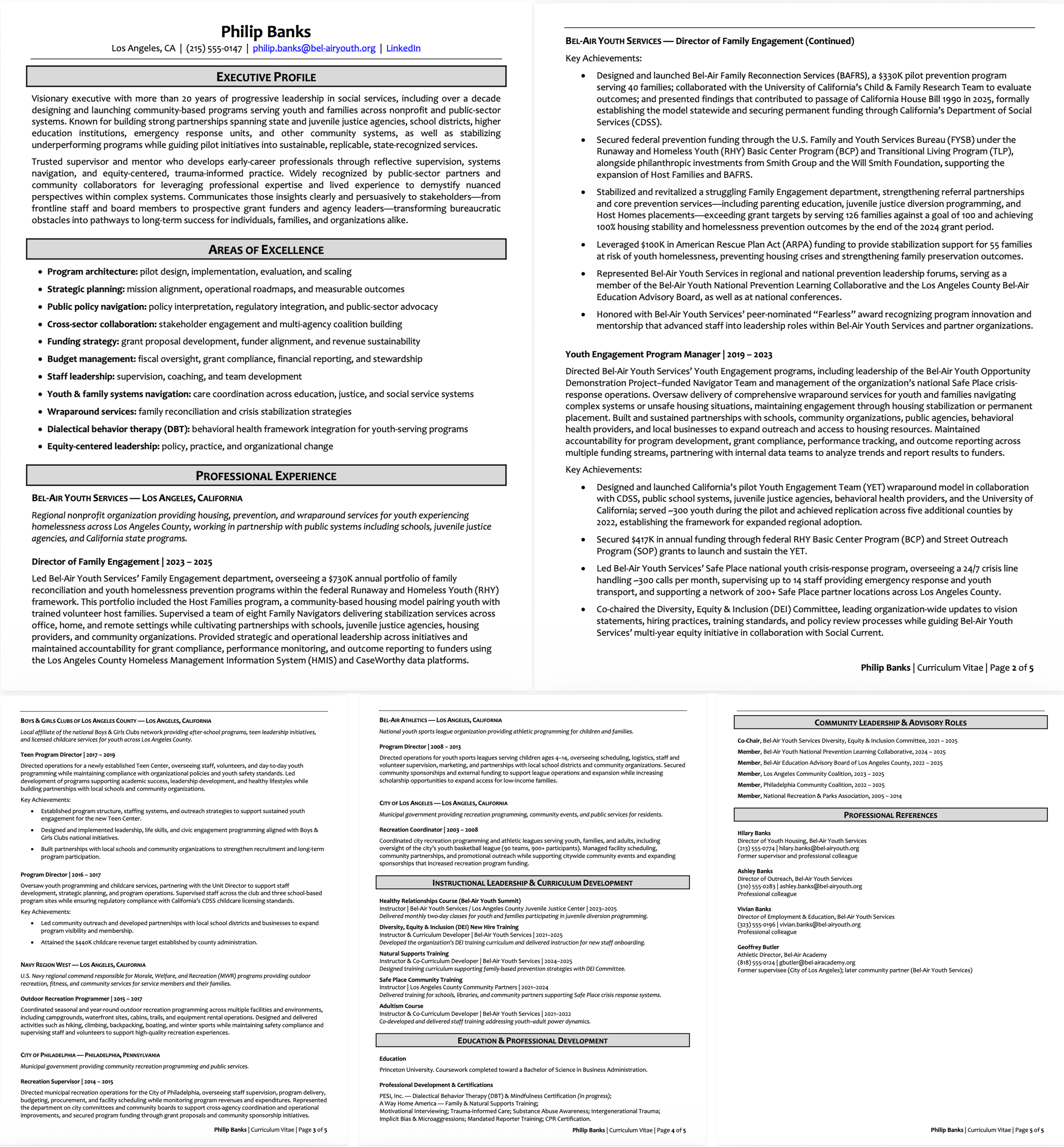 Executive Leadership CV by Authentic Editing (5 pages)