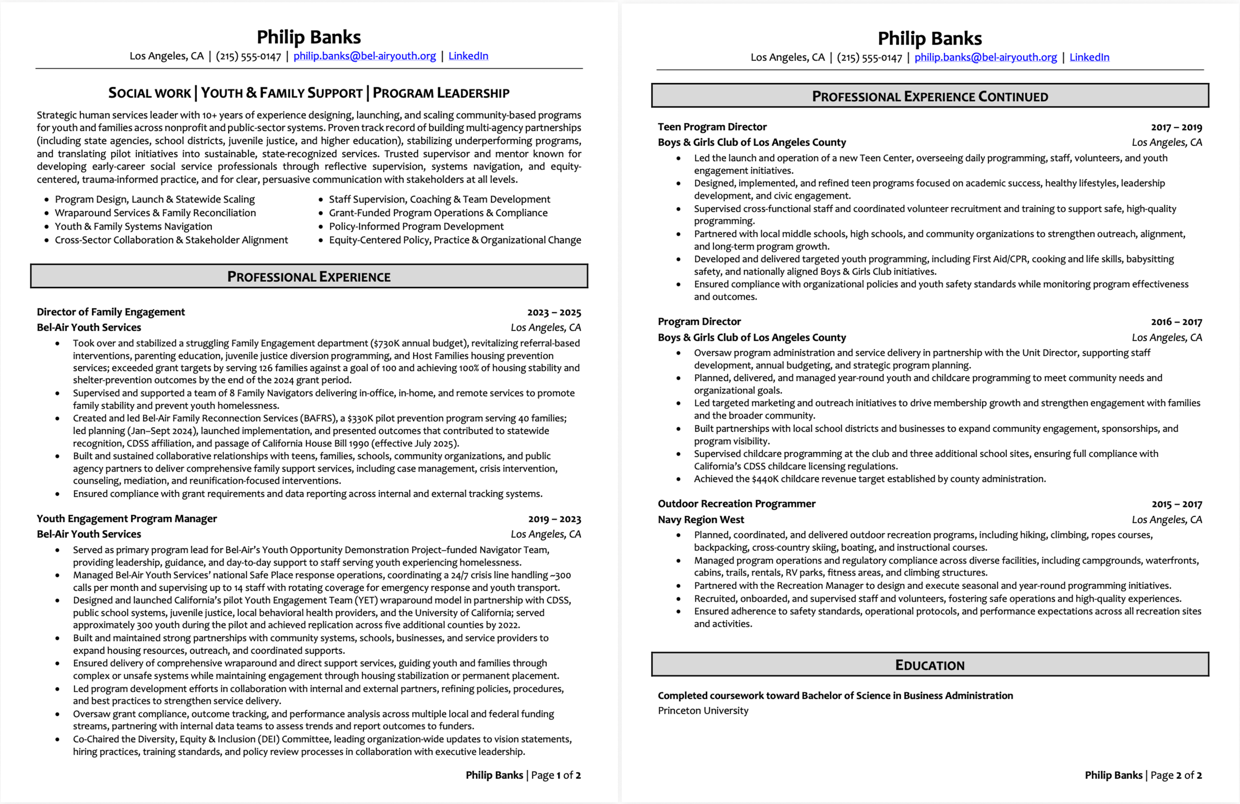 New Résumé by Authentic Editing (2 pages)