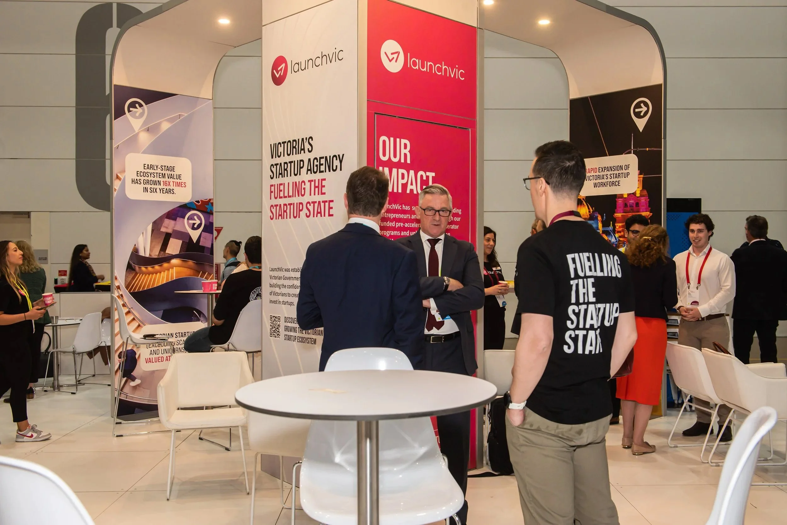 Launch Vic startup booth