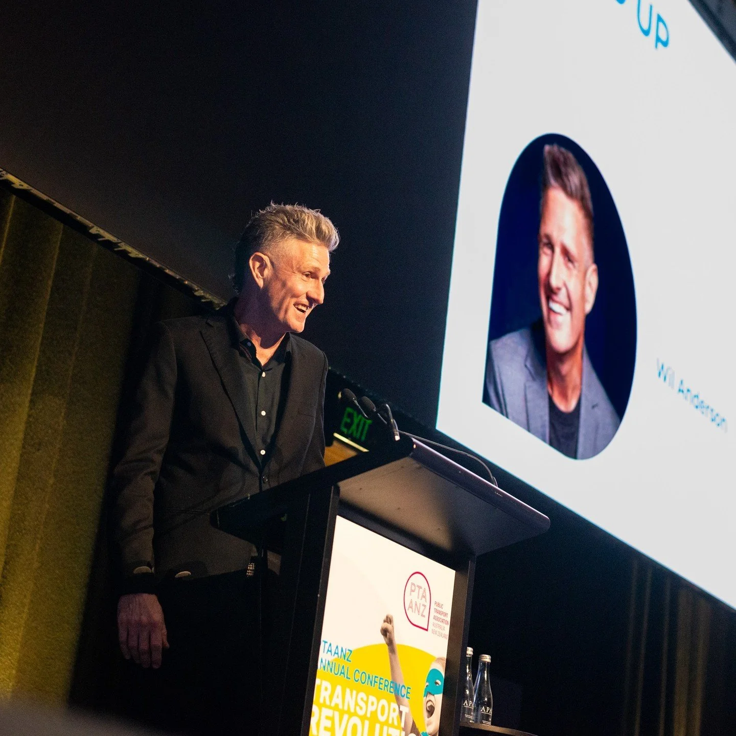 Seeing our PTAANZ Transport Revolution Sydney conference brand in full action is wonderful. It was a huge success with international and local public transport leaders plus the very entertaining Wil Anderson.
#eventdesign #EventBranding