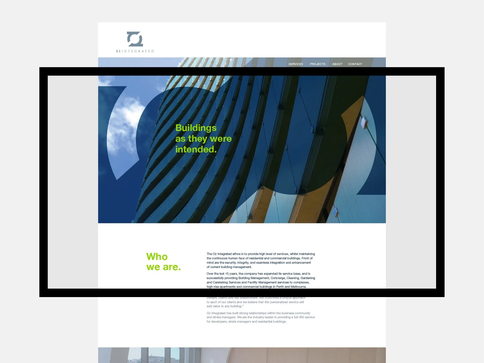 OZ Integrated website