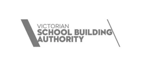 Logo of Victorian School Building Authority with stylized lines.