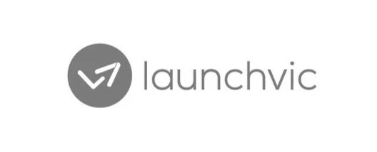 LaunchVIC logo with a checkmark inside a gray circle and the text 'launchvic' beside it.