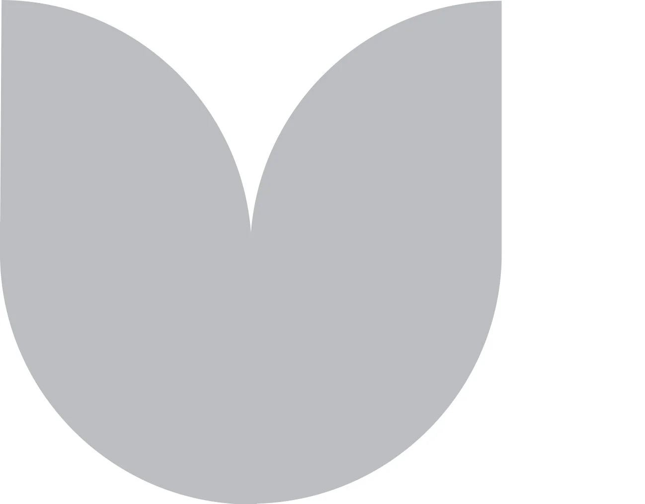 Gray silhouette of a tulip flower pattern on a white background.